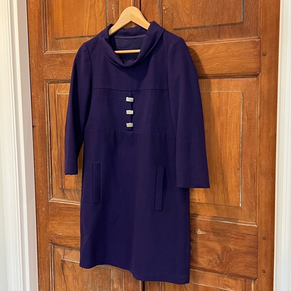 Wool Blend Long Sleeve Dress with Functional Pockets!